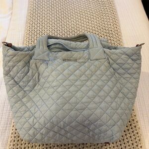 MZ Wallace Sky Blue Quilted Tote